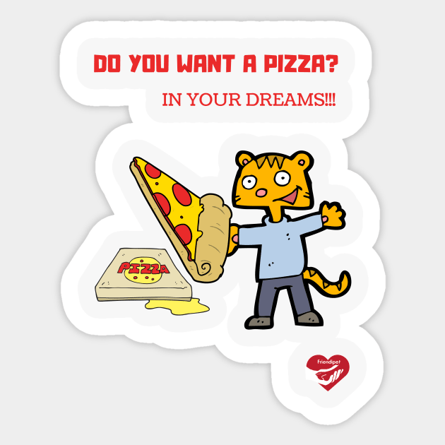 Pizza Cat Addicted Sticker by Friendipets